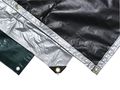 Mauritzon 11 ft 8 in x 14 ft 9 in Heavy Duty 12 Mil Tarp, Silver/Black, Polyethylene TTS-12000-1215