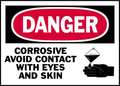 Brady Warning Label, 3 1/2 in H, 5 in W, Polyester, Horizontal Rectangle, English, 86123 86123