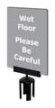 Tensabarrier Acrylic Sign, Gray, Wet Floor S08-P-36-7X11-V-HDSB-1701-33