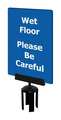 Tensabarrier Acrylic Sign, Blue, Wet Floor S08-P-23-7X11-V-HDSB-1701-33