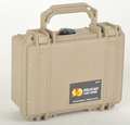 Pelican Desert Tan Protective Case, 8.41"L x 6.76"W x 3.87"D 1120