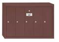Salsbury Industries Vertical Mailbox, Bronze, Powder Coated, 5 Doors, Surface, - 3505ZSU