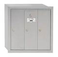 Salsbury Industries Vertical Mailbox, Aluminum, Powder Coated, 3 Doors, Recessed, - 3503ARU