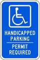 Lyle Handicapped Parking Sign, 18" x 12, HC-007-12HA HC-007-12HA