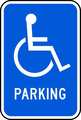 Lyle ADA Handicapped Parking Sign, 18" x 12, L-30-12HA L-30-12HA