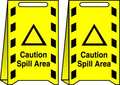 Accuform Caution Sign, 20" Height, 12" Width, Plastic, Rectangle, English PFE301