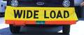 Zoro Select Wide Load Banner, Vinyl, 18" H, 96" W, Yellow/Black Letters 8701 BANNER
