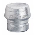 Halder Simplex Hammer Tip, 2 3/8 In, Hard, Silver 3209060