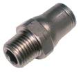 Legris Push-to-Connect, Threaded Male Connector, 1/4 in Tube Size, Brass, Silver 3675 06 13