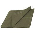 Zoro Select 9 ft 6 in x 11 ft 6 in Standard Duty 20 Mil Tarp, Green, Cotton Canvas, Mildew Resistant 3ZRW5