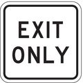 Lyle Exit Only Parking Sign, 18 in H, 18 in W, Aluminum, Square, English, LR7-68-18HA LR7-68-18HA