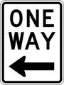 Lyle One Way Traffic Sign, 24 in H, 18 in W, Aluminum, Vertical Rectangle, English, R6-2L-18DA R6-2L-18DA