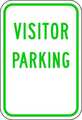 Lyle Visitor Parking Sign, 12" W, 18" H, English, Aluminum, White RP-074-12HA