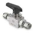 Ham-Let 1/2" Compr Stainless Steel Ball Valve Inline H-6800-SS-L-1/2-CSS
