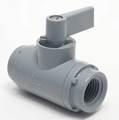 Zoro Select 1/4" FNPT PVC Ball Valve Inline 3992290