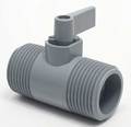 Zoro Select 3/4" MNPT PVC Ball Valve Inline 4251190