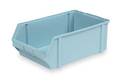 Lewisbins 40 lb Hang & Stack Storage Bin, Plastic, 11 3/4 in W, 7 in H, Light Blue, 18 1/2 in L PB50-F Lt Blue