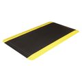 Crown Matting Technologies Black with Yellow Border Static Dissipative Runner 9/16 in Thick CDR0024YB-75