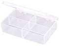 Flambeau Compartment Box with 4 compartments, Plastic, 1 3/16 in H x 2-5/8 in W T221