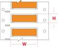 Brady Write On Orange Wire Marker Sleeves, PermaSleeve(R) Polyolefin, 3PS-375-2-OR-S 3PS-375-2-OR-S