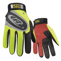 Ringers Gloves Mechanics Gloves, L ( 10 ), High-Visibility Yellow, Mesh Spandex 138-10