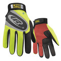 Ringers Gloves Mechanics Gloves, XL ( 11 ), High-Visibility Yellow, Mesh Spandex 138-11