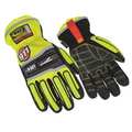 Ringers Gloves Extrication Gloves, Arnortex, L, Hi-Vis, Pr 327-10