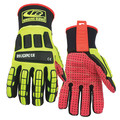 Ringers Gloves Glove, Impact Resistant, L, Hi-Vis, Pr 267-10