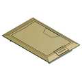 Steel City Electrical Box Cover, 1 Gang, Rectangular, Brass 664-CST-M-BRS