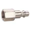 Speedaire Quick Connect Hose Coupling, 1/4 in Body Size, 1/4 in Hose Fitting Size, Plug, Female, 30E545 30E545