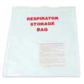 Zoro Select Respirator Storage Bag with Zipper, PVC, 16 in L x 14 in W 30E982