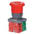 Dayton Emergency Stop Push Button, 22 mm, 1NO/1NC, Red 30G254