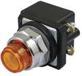 Dayton PilotLight, LED, 120VAC/DC, 30mm, Chrome, Amb 30G402