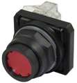 Dayton Non-Illuminated Push Button, 30 mm, 1NO/1NC, Red 30G448