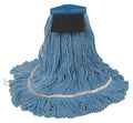 Tough Guy Twister String Wet Mop, 18 oz Dry Wt, Side Gate Connection, Looped-End, Blue, Cotton 30LU85