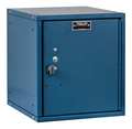 Hallowell Box Locker, 11 5/16 in W, 12 in D, 12 11/16 in H, (1) Tier, (1) Wide, Blue HC121212-1PL-MB