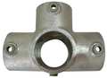 Zoro Select Structural Pipe Fitting, Three-Socket Cross, Cast Iron, 0.75 in Pipe Size, 50000 lb Tensile Strength 30LX40
