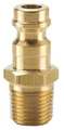 Parker Coupler Plug, Brass, MNPT, 1/8 In. Pipe HF-124-2MP