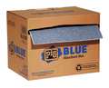 Pig Sorbents, 10 gal, 15 in x 50 ft, Universal, Blue, Fibers BLU108