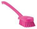 Vikan 2 3/4 in W Scrub Brush, Stiff, 11 51/64 in L Handle, 4 1/2 in L Brush, Pink, Plastic 41861