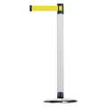 Tensabarrier Barrier Post with Belt, Metal, 13 ft. L TCLU-1P-MAX-NO-Y5X-C