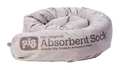 Pig Absorbent Sock, 10 gal, 3 in x 42 in, Universal, Gray, Polypropylene 204