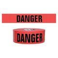 Zoro Select Barricade Tape, Danger, 500 ft., 5 mil BR35XR21-200