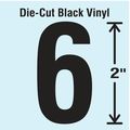 Stranco Die Cut Number Label, 6, 10 Cards, PK10 DBV-2-6-10