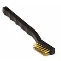 Tanis Brush Brush, Scratch, Plastic Handle, Brass, 5-3/4 in L Handle, 1-1/2 in L Brush, Plastic 00031