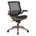 Flash Furniture Office Chair, 22"L41"H, Padded Flip-up, MeshSeat, ContemporarySeries BL-8801X-GG