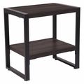 Flash Furniture Rectangle End Table, 23.5" W, 15.75" L, 24" H, Laminate Top, Wood Grain NAN-JH-1733-GG