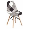 Flash Furniture Chair, Turin Fabric, Wood, Elon Series FH-130-DCV1-PK4-GG