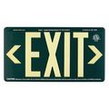 Jessup Glo Brite Exit Sign, PM75, Grn w/PL Double 75-7082-B