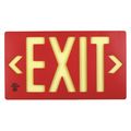 Jessup Glo Brite Exit Sign, PF50, Red Single Side 7050-B